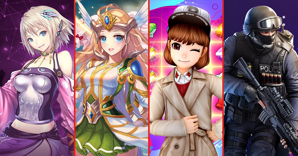 Karakter dari berbagai game online populer di Indonesia tahun 2025 seperti RPG, strategi, dan FPS