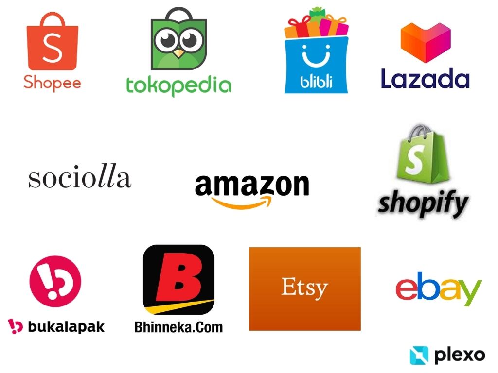 Kumpulan logo marketplace terpercaya sebagai referensi untuk memilih grosir online murah asli dan menghindari penipuan belanja online.