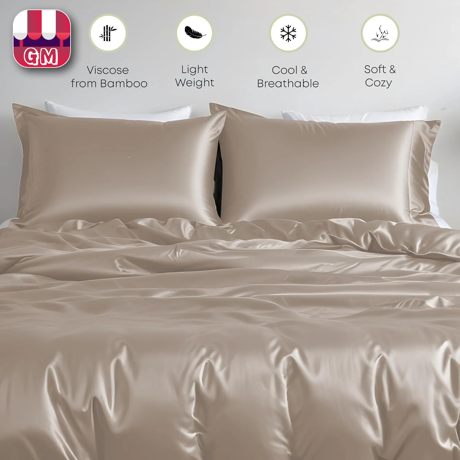 Kain sutra TC (Tetron Cotton) dengan motif dan warna beragam untuk kebutuhan grosir sprei murah online